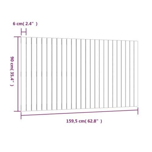 Zidno uzglavlje 159,5x3x90 cm od masivne borovine - Prirodna 159.5 x 90 cm 1 Cijena