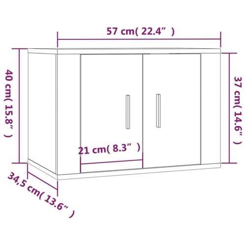 Zidni TV ormarići 3 kom visoki sjaj bijeli 57 x 34,5 x 40 cm - Visoko sjajno bijela 3 57 cm Cijena