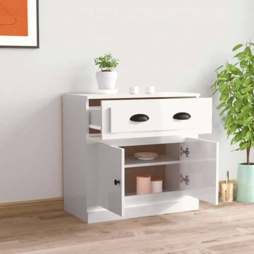 Komoda sjajna bijela 70x35,5x67,5 cm od konstruiranog drva - Visoko sjajno bijela 1 Cijena