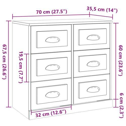 Komoda sjajna bijela 70x35,5x67,5 cm od konstruiranog drva - Visoko sjajno bijela 1 Cijena
