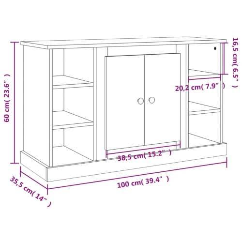 Komoda sivog hrasta sonome 100x35,5x60 cm od konstruiranog drva - Sivi hrast sonoma 1 Cijena