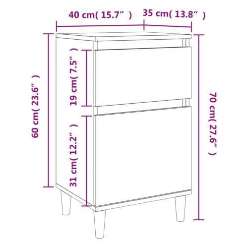 Noćni ormarić boja dimljenog hrasta 40x35x70 cm - Dimljeni hrast 1 Cijena