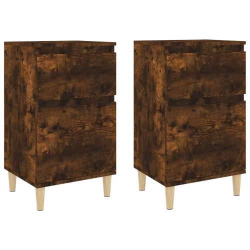 Noćni ormarići 2 kom boja dimljenog hrasta 40x35x70 cm - Dimljeni hrast 2 Cijena