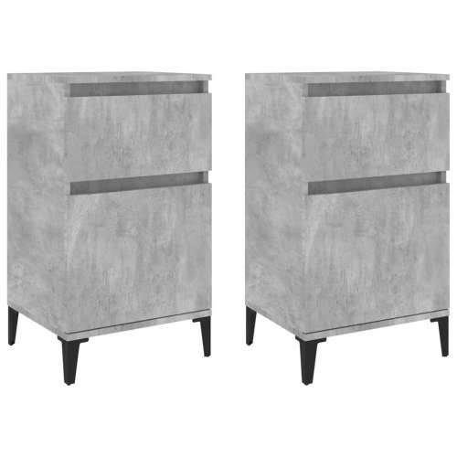Noćni ormarići 2 kom siva boja betona 40x35x70 cm - Beton siva 2 Cijena