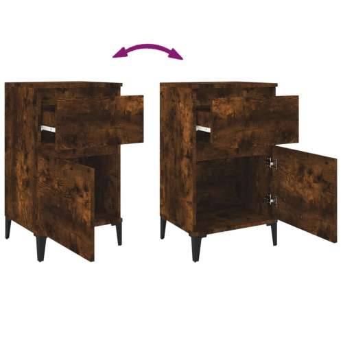 Noćni ormarići 2 kom boja dimljenog hrasta 40x35x70 cm - Dimljeni hrast 2 Cijena