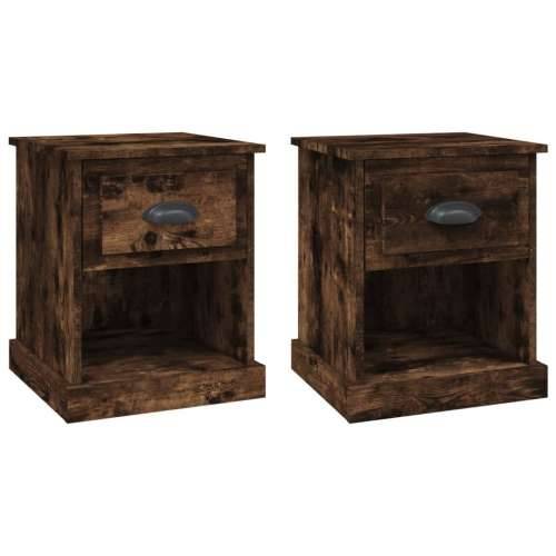 Noćni ormarići 2 kom boja hrasta 39x39x47,5cm konstruirano drvo - Dimljeni hrast 2 Cijena