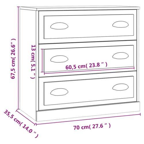 Komoda siva sonome 70x35,5x67,5 cm konstruirano drvo Cijena