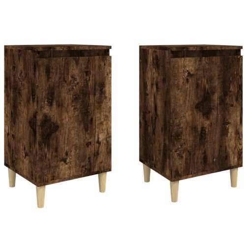 Noćni ormarići 2 kom boja hrasta 40x35x70 cm konstruirano drvo - Dimljeni hrast 2 Cijena