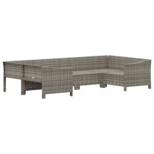 6-dijelna vrtna garnitura od poliratana s jastucima siva - 2x corner + 2x middle + 2x armchair 1 Cijena