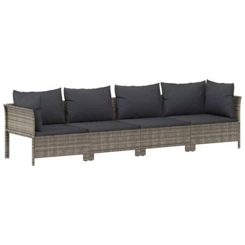 6-dijelna vrtna garnitura od poliratana s jastucima siva - 2x corner + 2x middle + 2x armchair 1 Cijena