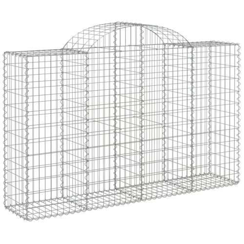 Lučne gabionske košare 4 kom 200x50x120/140cm pocinčano željezo - 200 x 50 x 120/140 cm 4 Cijena