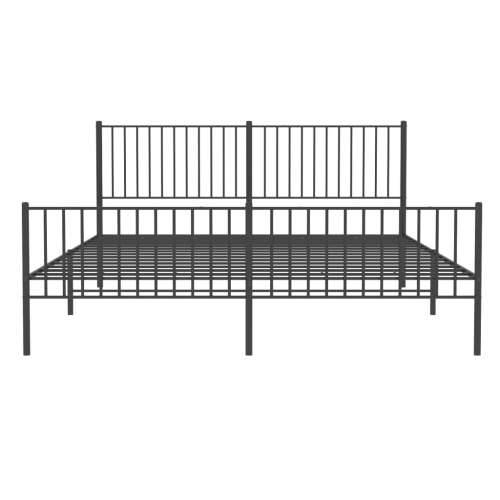 Metalni okvir kreveta uzglavlje i podnožje crni 183x213 cm Cijena