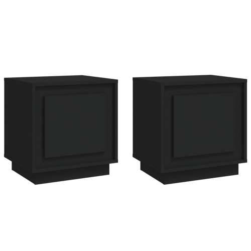 Noćni ormarići 2 kom crni 44 x 35 x 45 cm od konstruiranog drva - Crna 2 Cijena