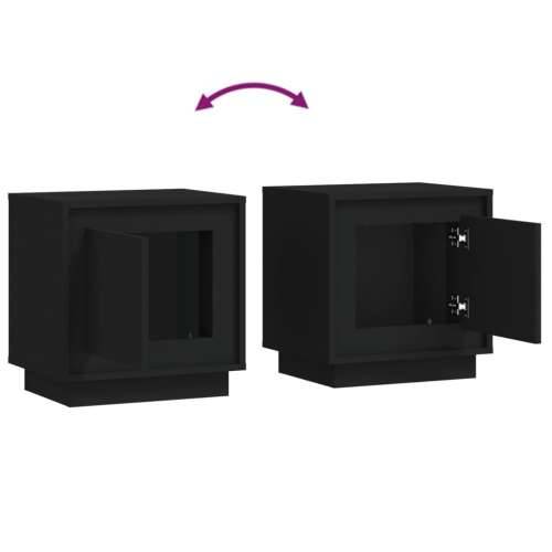 Noćni ormarići 2 kom crni 44 x 35 x 45 cm od konstruiranog drva - Crna 2 Cijena