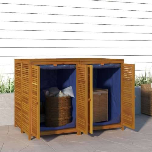Vrtna kutija za pohranu 140x87x104 cm od masivnog drva bagrema - 140 x 87 x 104 cm Cijena