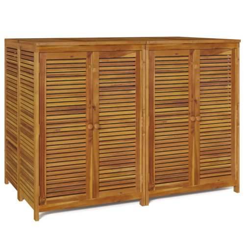 Vrtna kutija za pohranu 140x87x104 cm od masivnog drva bagrema - 140 x 87 x 104 cm Cijena