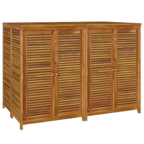 Vrtna kutija za pohranu 140x87x104 cm od masivnog drva bagrema - 140 x 87 x 104 cm Cijena