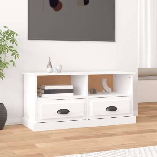 TV ormarić sjajni bijeli 93x35,5x45 cm od konstruiranog drva - Visoko sjajno bijela 1 Cijena