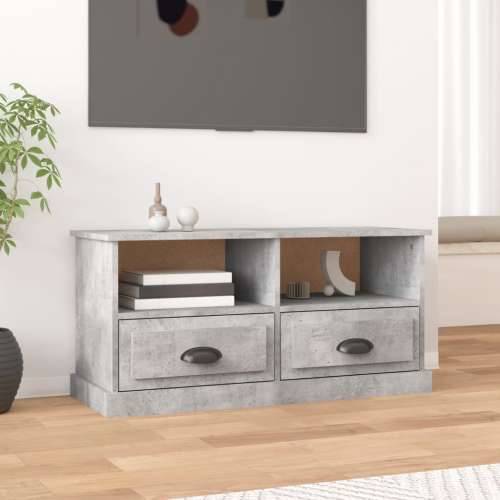 TV ormarić boja betona 93x35,5x45 cm od konstruiranog drva - Beton siva 1 Cijena