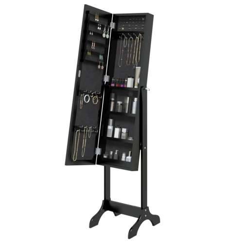 Samostojeće ogledalo crno 34 x 37 x 146 cm - Crna 1 Cijena