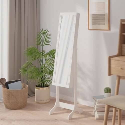 Samostojeće ogledalo s LED svjetlima bijelo 34 x 37 x 146 cm - Bijela 1 Cijena