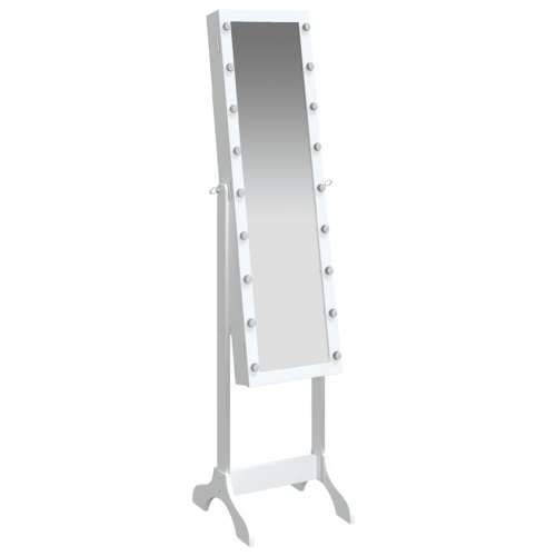 Samostojeće ogledalo s LED svjetlima bijelo 34 x 37 x 146 cm - Bijela 1 Cijena