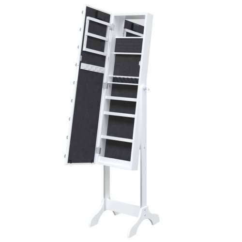 Samostojeće ogledalo s LED svjetlima bijelo 34 x 37 x 146 cm - Bijela 1 Cijena