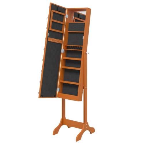 Samostojeće ogledalo s LED svjetlima 34 x 37 x 146 cm - Smeđa 1 Cijena