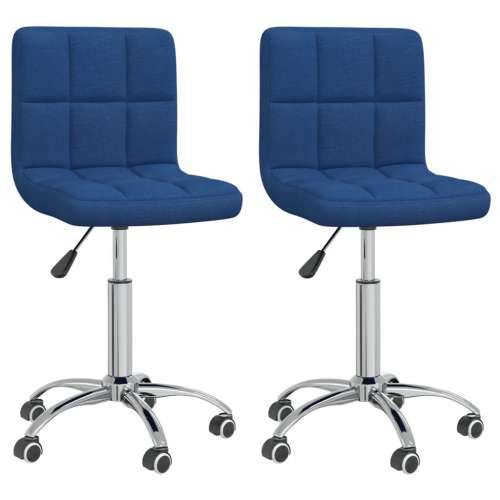 Okretne blagovaonske stolice od tkanine 2 kom plave Cijena