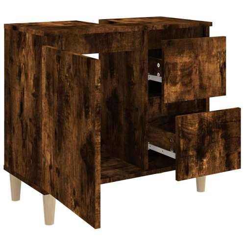 Kupaonski ormarić boja hrasta 65 x 33 x 60 cm konstruirano drvo - Dimljeni hrast 1 Cijena