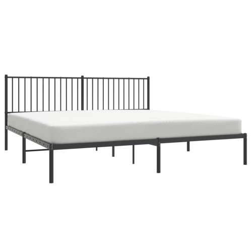 Metalni okvir za krevet s uzglavljem crni 200x200 cm Cijena