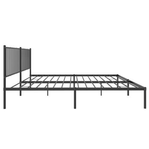 Metalni okvir za krevet s uzglavljem crni 200x200 cm Cijena