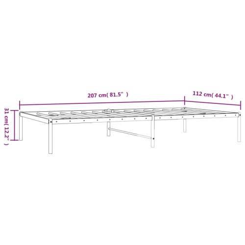 Metalni okvir za krevet bijeli 107x203 cm Cijena