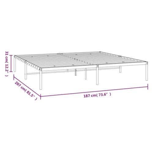 Metalni okvir za krevet bijeli 180x200 cm Cijena