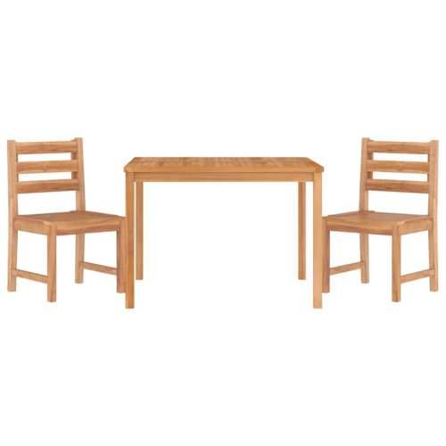 Vrtna garnitura - 3-dijelni vrtni blagovaonski set od masivne tikovine - 110 x 110 x 77 cm 2 Cijena
