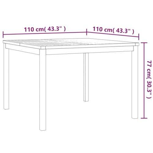 Vrtna garnitura - 3-dijelni vrtni blagovaonski set od masivne tikovine - 110 x 110 x 77 cm 2 Cijena