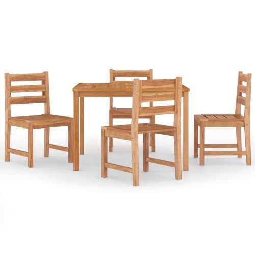Vrtna garnitura - 5-dijelni vrtni blagovaonski set od masivne tikovine - 110 x 110 x 77 cm 4 Cijena