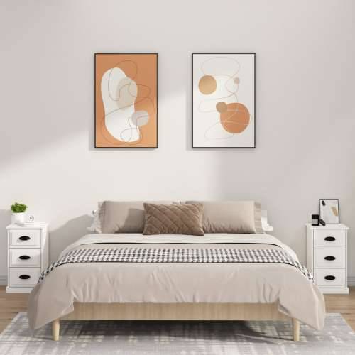 Noćni ormarić sjajni bijeli 39x39x67 cm od konstruiranog drva - Visoko sjajno bijela 1 Cijena