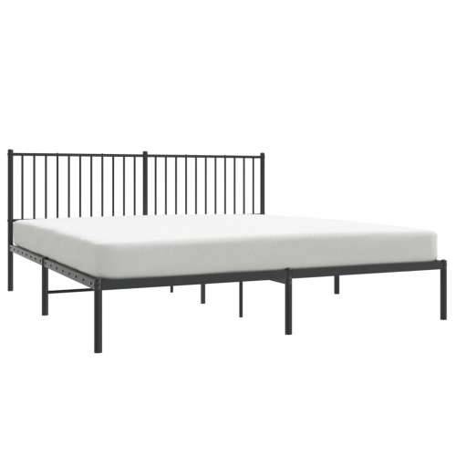 Metalni okvir za krevet s uzglavljem crni 183x213 cm Cijena
