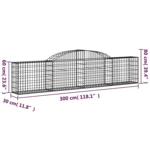 Lučne gabionske košare 17 kom 300x30x60/80 cm pocinčano željezo 300 x 30 x 60/80 cm 17 Cijena