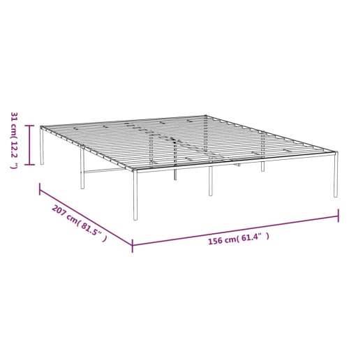 Metalni okvir za krevet bijeli 150x200 cm - Bijela 150 x 200 cm bez uzglavlja Cijena