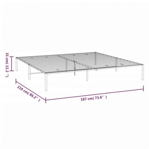 Metalni okvir za krevet bijeli 183x213 cm Cijena
