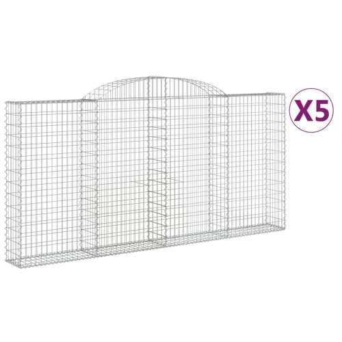 Lučne gabionske košare 5 kom 300x30x140/160cm pocinčano željezo - 300 x 30 x 140/160 cm 5 Cijena