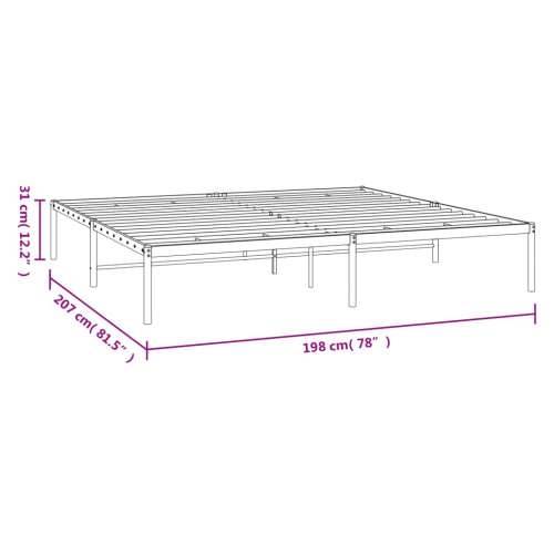 Metalni okvir za krevet bijeli 193x203 cm Cijena