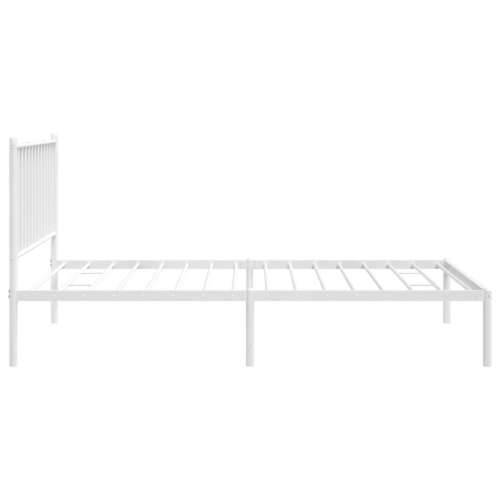 Metalni okvir za krevet s uzglavljem bijeli 100x190 cm Cijena