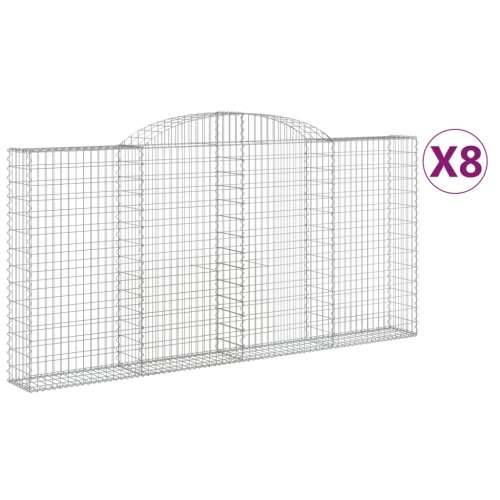 Lučne gabionske košare 8 kom 300x30x140/160cm pocinčano željezo - 300 x 30 x 140/160 cm 8 Cijena