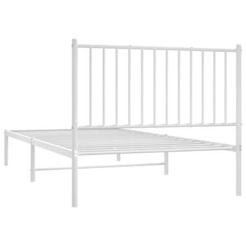 Metalni okvir za krevet s uzglavljem bijeli 100x200 cm Cijena