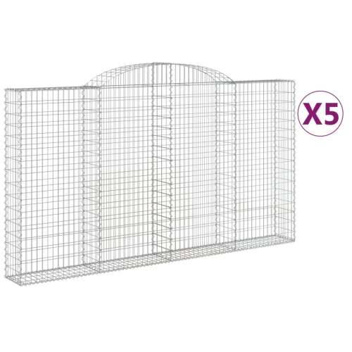 Lučne gabionske košare 5 kom 300x30x160/180cm pocinčano željezo - 300 x 30 x 160/180 cm 5 Cijena