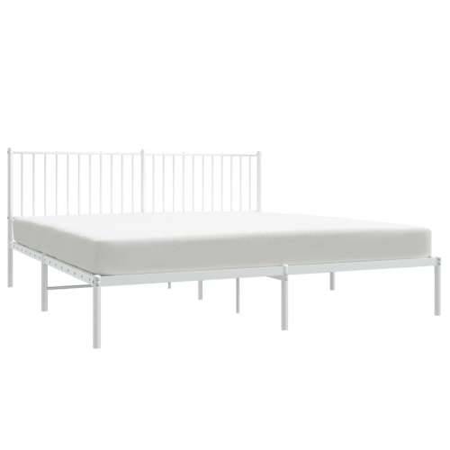 Metalni okvir za krevet s uzglavljem bijeli 183x213 cm Cijena