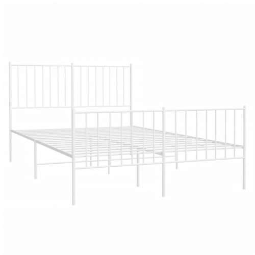 Metalni okvir kreveta uzglavlje i podnožje bijeli 120x190 cm Cijena